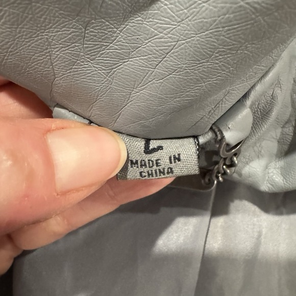 Vtg 90s Y2K Gray Moto Vest Biker Utility Minimalist Soft Grunge Women's Large - Picture 11 of 11